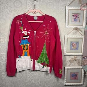 Women's Pink and Multi Jumper